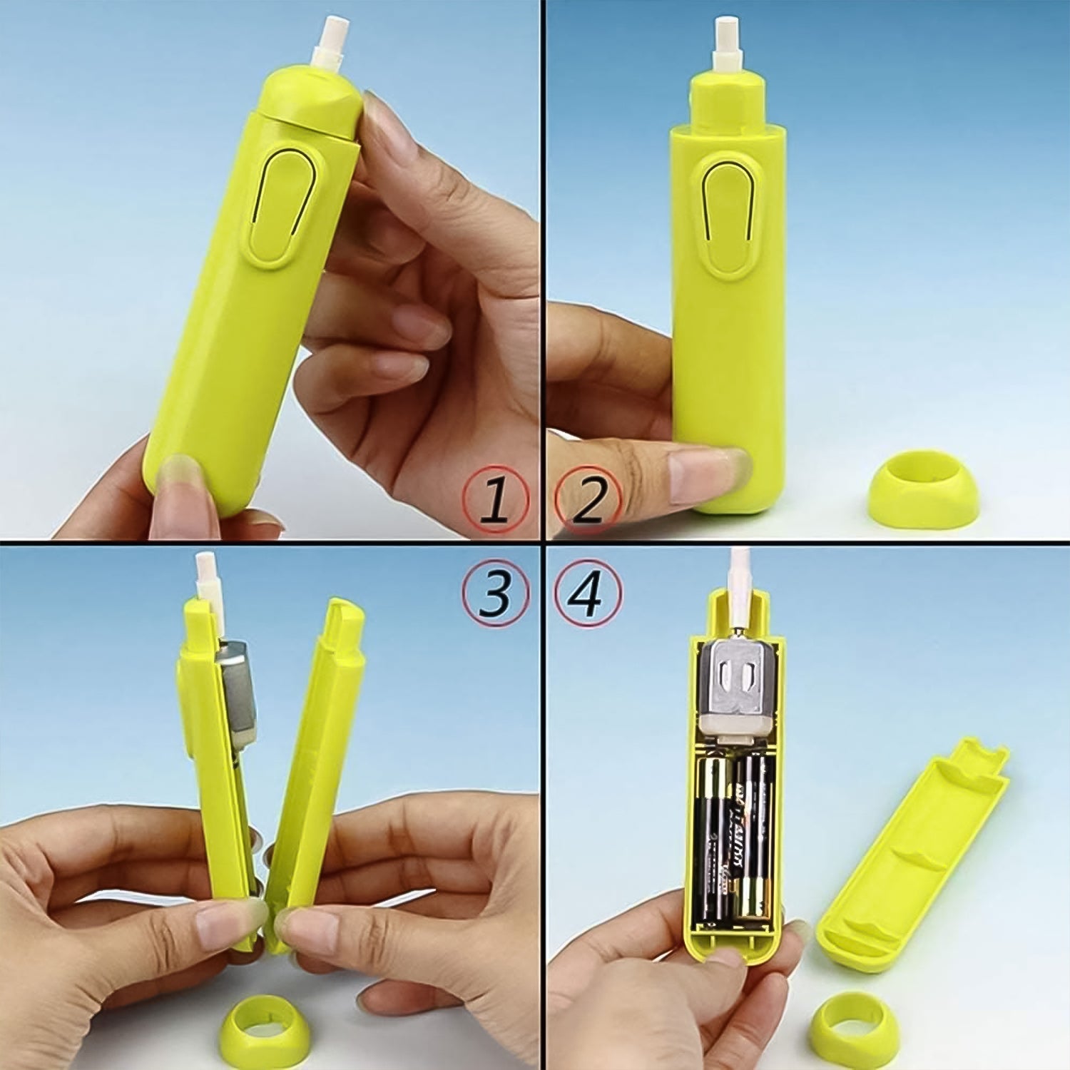Electric Eraser Kit Automatic Pencil Eraser Battery Operated with 12 Eraser Refills Electric Eraser Kit Automatic Pencil Eraser Battery Operated with 12 Eraser Refills